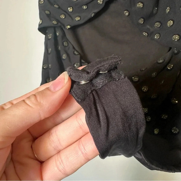 Lovers and Friends Goldie Bodysuit One Shoulder Glitter Polka Dot Size Medium - Picture 7 of 13